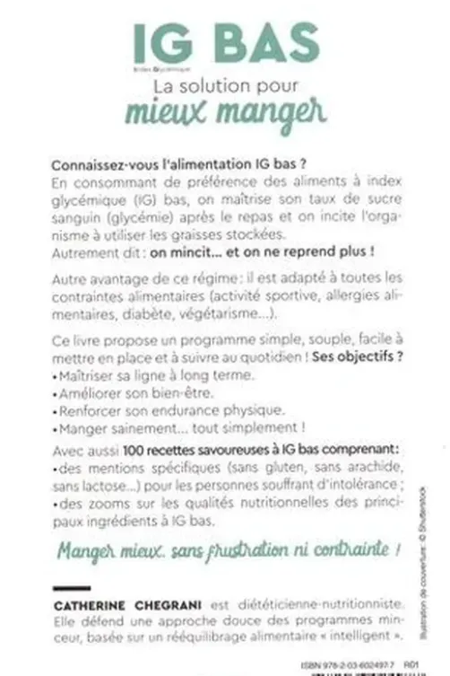 IG BAS, la solution pour mieux manger. Rééquilibrez votre alimentation et identifiez les sucres cachés, Catherine Chegrani
