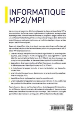 Informatique MP2I/MPI. CPGE 1re et 2e années, Edition 2021, Vincent Barra