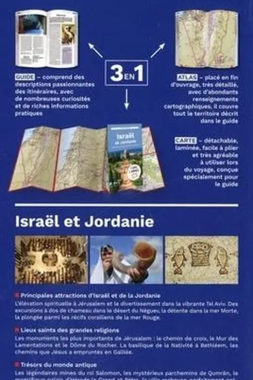Israël et Jordanie. Guide + Atlas + Carte laminée 1/1 000 000, Edition 2022, Dominique Derlicki