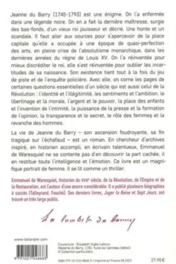 Jeanne du Barry. Une ambition au féminin, Emmanuel de Waresquiel