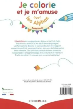 Je colorie et je m'amuse avec les Alphas. Après l'école, Claude Huguenin