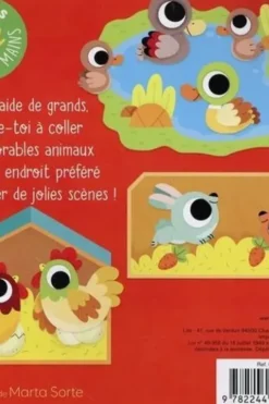 Je crée... Avec les animaux de la ferme. 60 grandes gommettes autocollantes, Marta Sorte