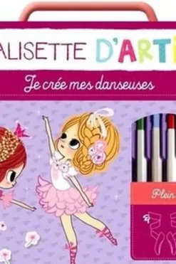 Je crée mes danseuses. Avec 4 feutres, 1 tampon, 1 encreur et 4 crayons de couleur, Lilidoll
