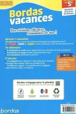 Je rentre en 5e. Révisions de la 6e en 30 min/jour, Edition 2023, Sabine Fayon