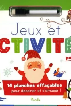 Jeux et activités pour Noël. 14 planches effaçables pour dessiner et s'amuser !, Maud Brougère
