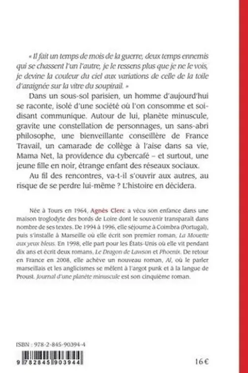 Journal d'une planète minuscule, Agnès Clerc