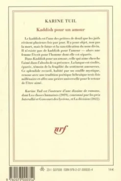 Kaddish pour un amour, Karine Tuil