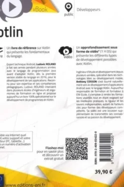 Kotlin. Fondamentaux du langage. Complément vidéo : Développement Android, natif et côté serveur, Ludovic Roland