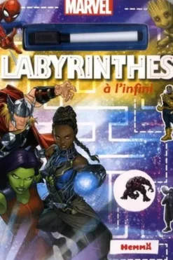 Labyrinthes à l'infini Marvel. Avec 1 feutre effaçable