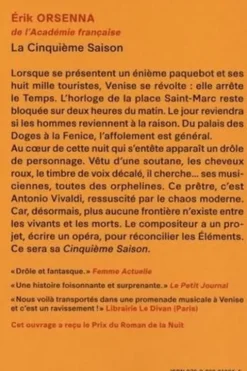 La cinquième saison. Un roman vénitien, Erik Orsenna