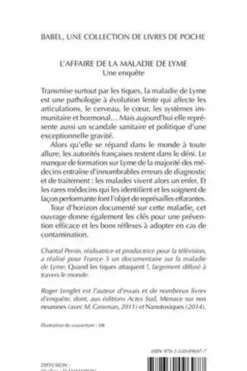 L'affaire de la maladie de Lyme. Une enquête, Chantal Perrin