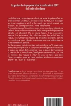 La gestion du risque pénal et de la conformité à 360° : de l'audit à l'audience. Interconnexion conformité/PEIE et droit pénal de l'entreprise, David Marais