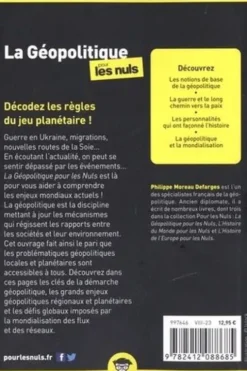 La Géopolitique pour les Nuls. 2e édition, Philippe Moreau Defarges