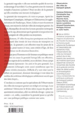 La gratuité des transports : une idée payante ?, Vanessa Delevoye