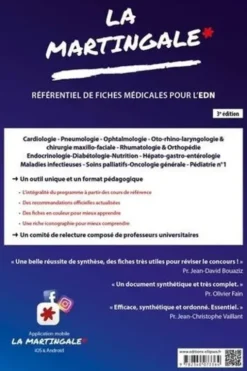 La Martingale, référentiel de fiches médicales pour l'EDN. Cardiologie,Pneumologie, Ophtalmologie, ORL-CMF, Rhumatologie-Orthopédie, Endocrinologie-Diabétologie-Nutrition, Hépato-gastro-entérologie, Maladies infectieuses, Soins palliatifs, 3e édition, Anne Charon