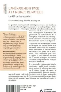 L'aménagement face à la menace climatique. Le défi de l'adaptation, Olivier Soubeyran