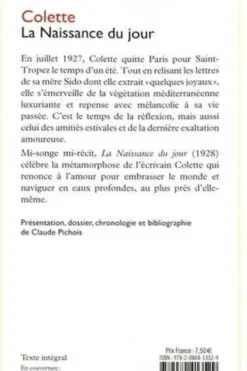 La Naissance du jour, Colette