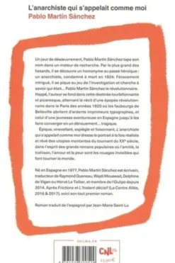 L'anarchiste qui s'appelait comme moi, Pablo Martin Sanchez