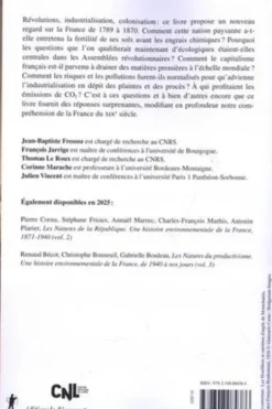 La nature en révolution. Volume 1, Histoire environnementale de la France, 1780-1870, Jean-Baptiste Fressoz