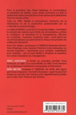La Règle ? Pas de règle ! Netflix et la culture de la réinvention, Reed Hastings