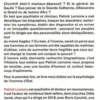 La santé psychique de ceux qui ont fait le monde, Patrick Lemoine