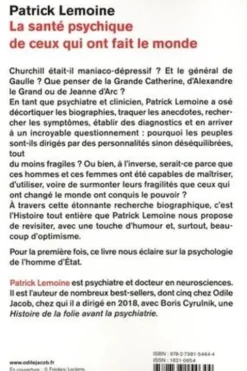 La santé psychique de ceux qui ont fait le monde, Patrick Lemoine