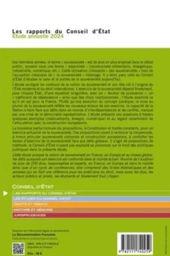 La souveraineté. Etude annuelle 2024, Conseil d'Etat