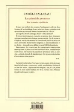 La splendide promesse. Mon itinéraire républicain, Danièle Sallenave