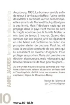 La villa aux étoffes Tome 5 : Tempête sur la villa aux étoffes, Anne Jacobs