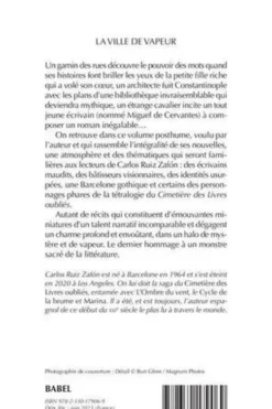 La ville de vapeur, Carlos Ruiz Zafon