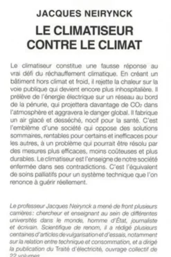 Le climatiseur contre le climat. Comment s'en passer, Jacques Neirynck