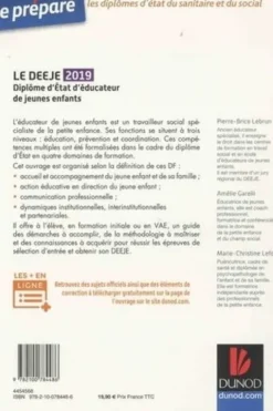 Le DEEJE. Diplôme d'Etat d'éducateur de jeunes enfants, Edition 2019, Pierre-Brice Lebrun
