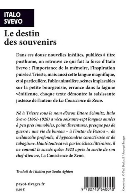 Le destin des souvenirs, Italo Svevo