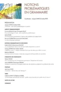 Le français aujourd'hui N° 214 , septembre 2021 : Notions problématiques en grammaire, Jacques David