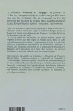 Le français parlé. Etudes grammaticales, Claire Blanche-Benveniste