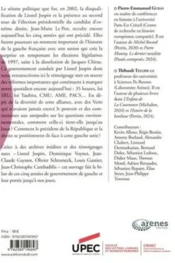 Le gouvernement de la Gauche plurielle (1997-2002). Quelle place dans l'histoire de la Ve république ?, Pierre-Emmanuel Guigo