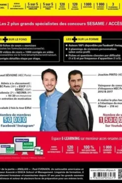 Le grand manuel du concours SESAME. 10 tests, 120 fiches, 120 vidéos, 1000 questions, Edition 2023, Joachim Pinto