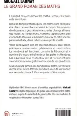Le grand roman des maths. De la préhistoire à nos jours, Mickaël Launay