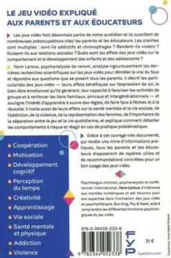 Le jeu vidéo expliqué aux parents et aux éducateurs, Yann Leroux