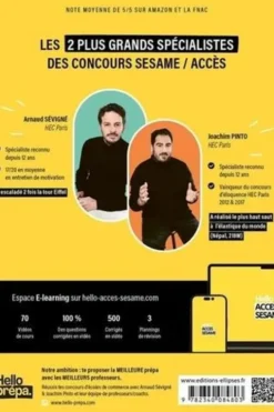 Le manuel de poche du concours SESAME. 6 tests, 70 fiches, 70 vidéos de cours, Edition 2024, Arnaud Sévigné