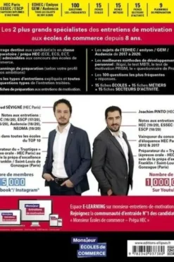 Le manuel des entretiens de motivation Prépa HEC. Concours aux écoles de commerce, Edition 2020, Joachim Pinto
