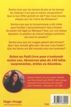 Le petit livre pour s'endormir moins con. 140 infos surprenantes, Juliette Pelerin