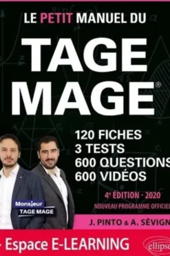 Le Petit Manuel du TAGE MAGE. Edition 2020, Joachim Pinto