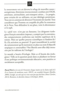 Le péril vert. Nos libertés menacées par les ayatollahs de l'écologie, Pascal Perri