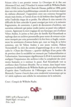 Les Archives du Chant des Oiseaux, Wilhelm Raabe