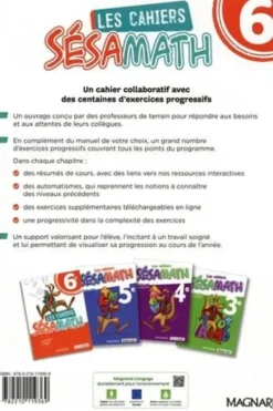 Les cahiers Sésamath 6e. Edition 2025