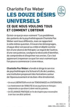 Les douze désirs universels. Ce que nous voulons tous et comment l'obtenir, Charlotte Fox Weber