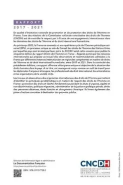 Les droits de l'homme en France. Regards portés par les instances internationales - Rapport 2017-2021, Cncdh