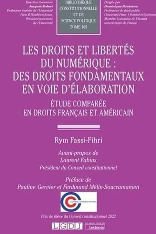 Les droits et libertés du numérique : des droits fondamentaux en voie d’élaboration. Etude comparée en droits français et américain, Rym Fassi-Fihri