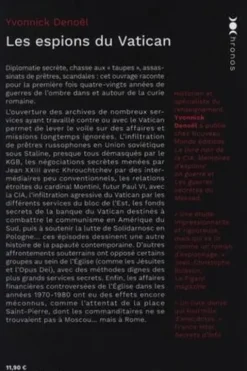 Les espions du Vatican. De la Seconde Guerre mondiale à nos jours, Yvonnick Denoël